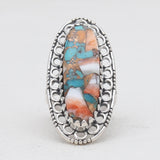 Blue Lace Agate Silver Designer Rings