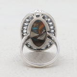 925 Sterling Silver Polychrome Jasper Rings