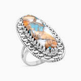925 Sterling Silver Polychrome Jasper Rings