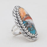 925 Sterling Silver Polychrome Jasper Rings