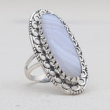 925 Sterling Silver Polychrome Jasper Rings