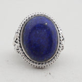 Lapis Lazuli Gemstone Silver Ring