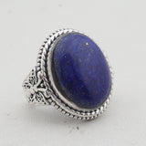 Lapis Lazuli Gemstone Silver Ring