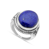 Lapis Lazuli Gemstone Silver Ring