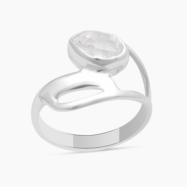 925 Sterling Silver Herkimer Quartz Rings