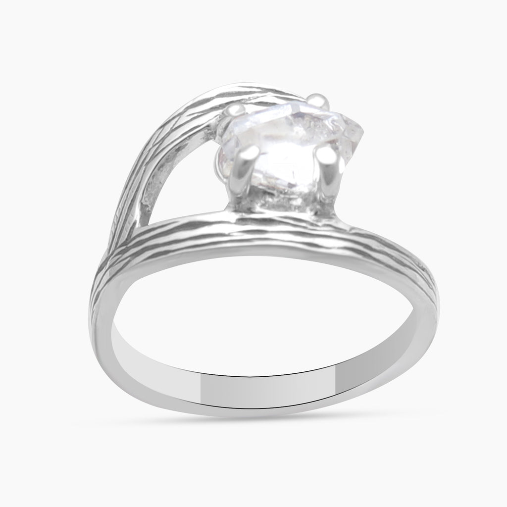 925 Sterling Silver Herkimer Quartz Rings