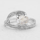 925 Sterling Silver Herkimer Quartz Rings