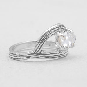 925 Sterling Silver Herkimer Quartz Rings