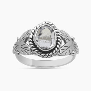 Herkimer quartz Silver Rings