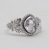 Herkimer quartz Silver Rings
