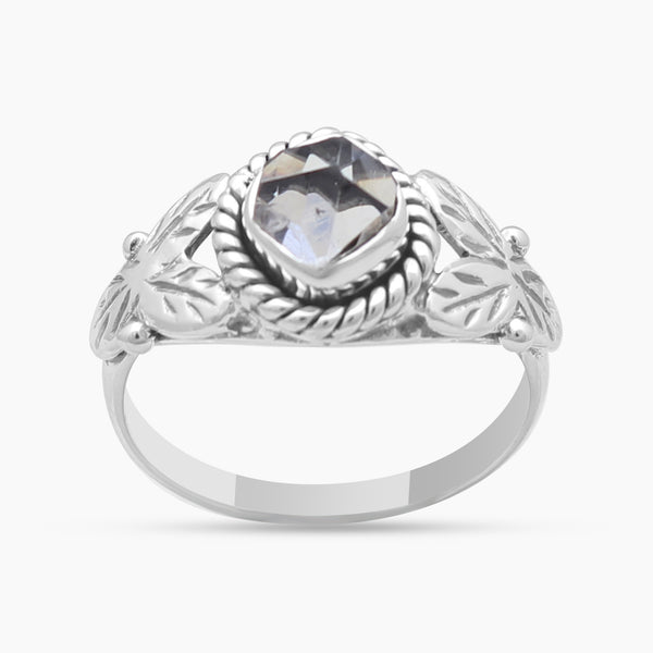 Herkimer quartz Silver Rings