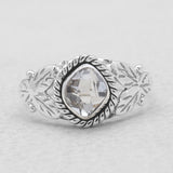 Herkimer quartz Silver Rings