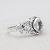 Herkimer quartz Silver Rings