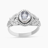 Herkimer quartz Silver Rings