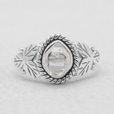 Herkimer quartz Silver Rings