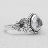 Herkimer quartz Silver Rings