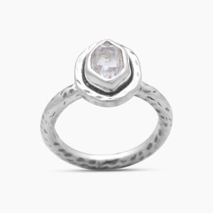 925 Silver Herkimer Quartz Rings