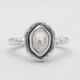 925 Silver Herkimer Quartz Rings