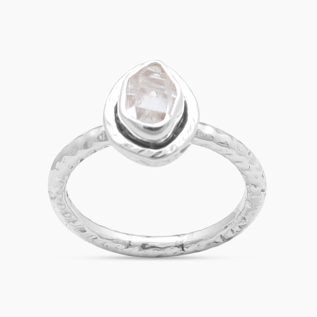 925 Silver Herkimer Quartz Rings