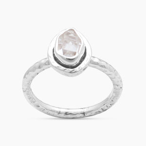 925 Silver Herkimer Quartz Rings