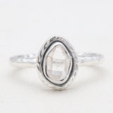 925 Silver Herkimer Quartz Rings