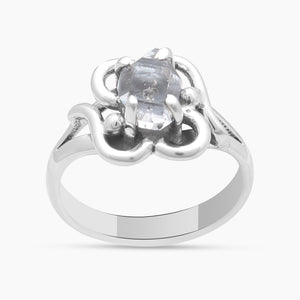 925 Sterling Silver Herkimer Quartz Ring