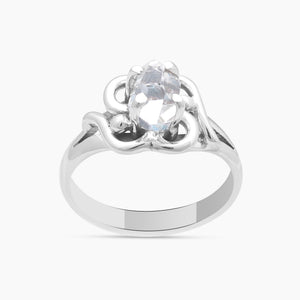 925 Sterling Silver Herkimer Quartz Ring