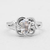 925 Sterling Silver Herkimer Quartz Ring