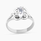 925 Sterling Silver Herkimer Quartz Ring