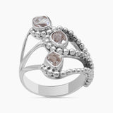 Herkimer Quartz Silver Rings