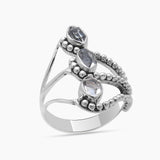 Herkimer Quartz Silver Rings