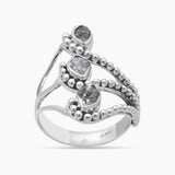 Herkimer Quartz Silver Rings