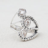Herkimer Quartz Silver Rings