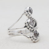 Herkimer Quartz Silver Rings