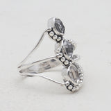 Herkimer Quartz Silver Rings