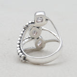 Herkimer Quartz Silver Rings