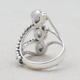 Herkimer Quartz Silver Rings