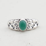 Green Onyx Sterling Silver Ring