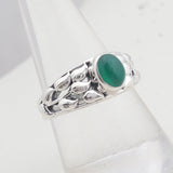 Green Onyx Sterling Silver Ring