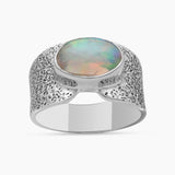 Ethiopian Opal Silver Rings