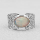 Ethiopian Opal Silver Rings