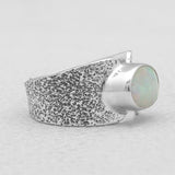 Ethiopian Opal Silver Rings