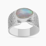 Ethiopian Opal Silver Rings