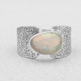 Ethiopian Opal Silver Rings