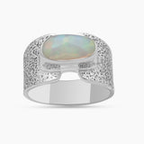 Ethiopian Opal Silver Rings