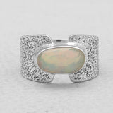Ethiopian Opal Silver Rings