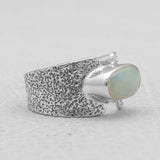 Ethiopian Opal Silver Rings
