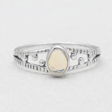 Natural Ethiopian Opal 925 Sterling Silver Rings