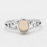 Natural Ethiopian Opal 925 Sterling Silver Rings