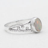 Natural Ethiopian Opal 925 Sterling Silver Rings